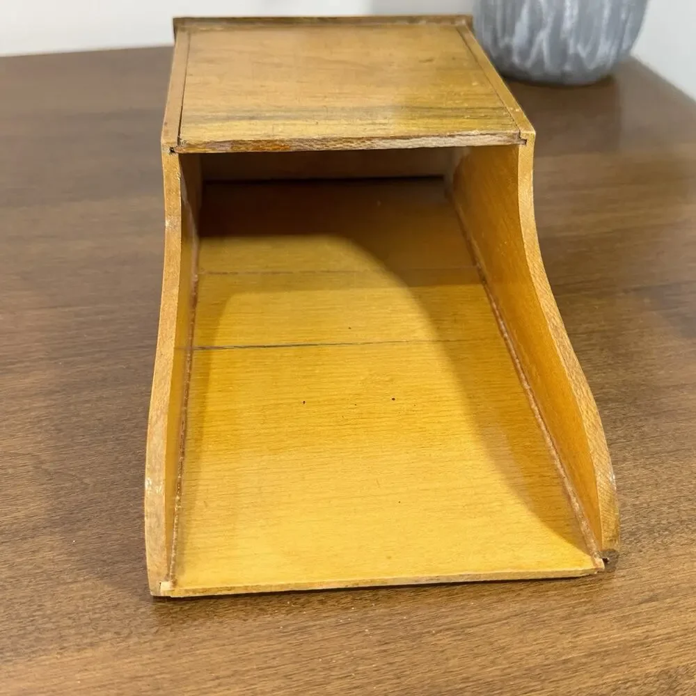 Vintage Library Card Catalog Wood Drawer Antique Brass Pull